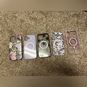 Bundle of 5 iPhone Plus Phone Cases: Sonix , Casetify